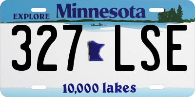 MN license plate 327LSE