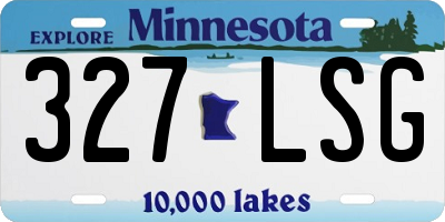 MN license plate 327LSG
