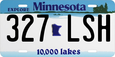 MN license plate 327LSH