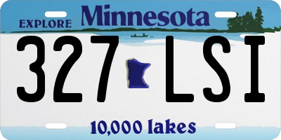 MN license plate 327LSI
