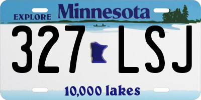 MN license plate 327LSJ