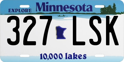 MN license plate 327LSK