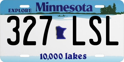 MN license plate 327LSL