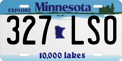 MN license plate 327LSO