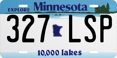 MN license plate 327LSP