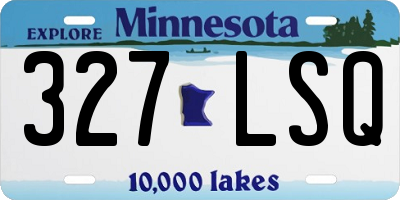 MN license plate 327LSQ