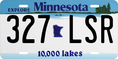 MN license plate 327LSR