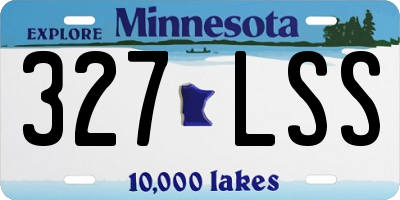 MN license plate 327LSS