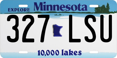 MN license plate 327LSU