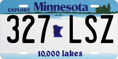 MN license plate 327LSZ