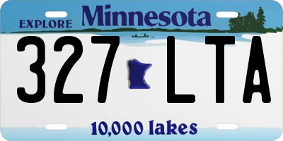 MN license plate 327LTA