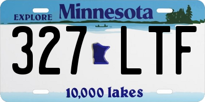 MN license plate 327LTF