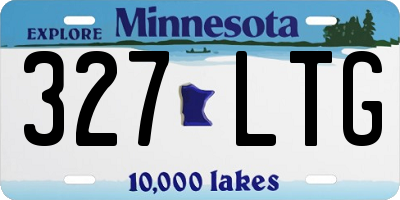 MN license plate 327LTG