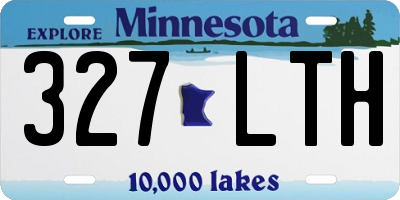 MN license plate 327LTH