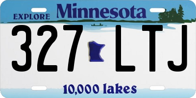 MN license plate 327LTJ