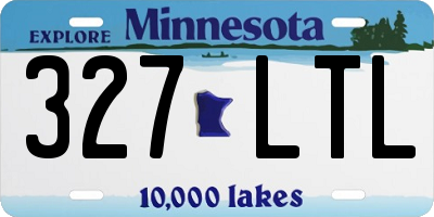 MN license plate 327LTL