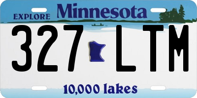 MN license plate 327LTM