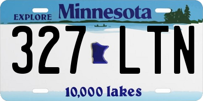 MN license plate 327LTN