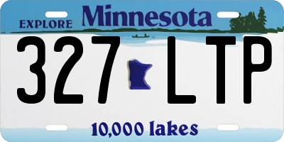 MN license plate 327LTP