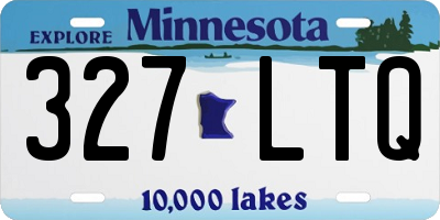 MN license plate 327LTQ