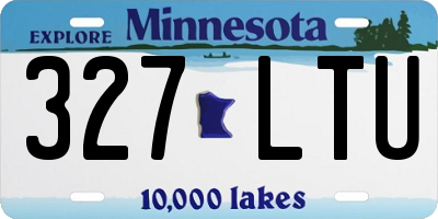 MN license plate 327LTU
