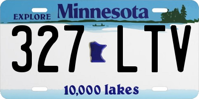 MN license plate 327LTV