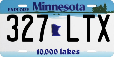 MN license plate 327LTX