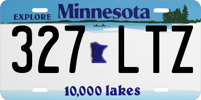 MN license plate 327LTZ