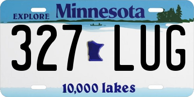 MN license plate 327LUG