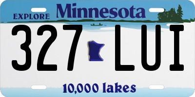 MN license plate 327LUI