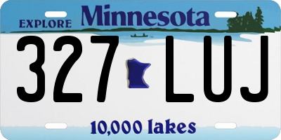 MN license plate 327LUJ