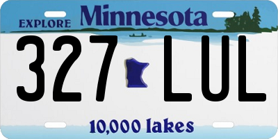 MN license plate 327LUL