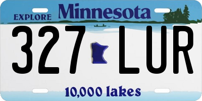 MN license plate 327LUR