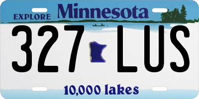 MN license plate 327LUS