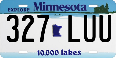 MN license plate 327LUU