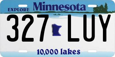 MN license plate 327LUY