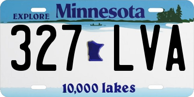MN license plate 327LVA
