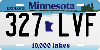MN license plate 327LVF