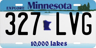 MN license plate 327LVG
