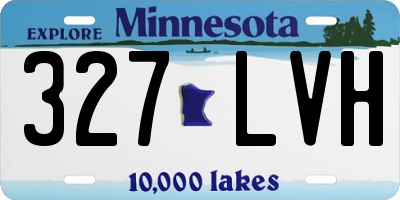 MN license plate 327LVH