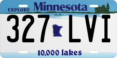 MN license plate 327LVI