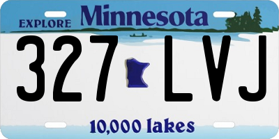 MN license plate 327LVJ