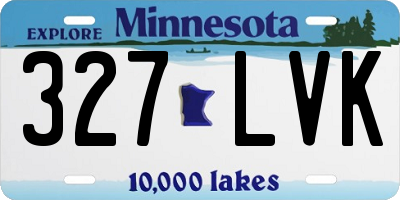 MN license plate 327LVK