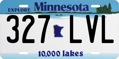 MN license plate 327LVL
