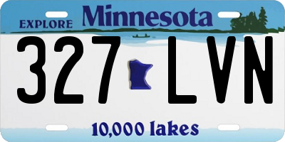 MN license plate 327LVN