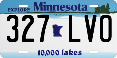 MN license plate 327LVO