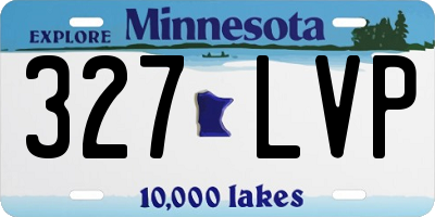 MN license plate 327LVP