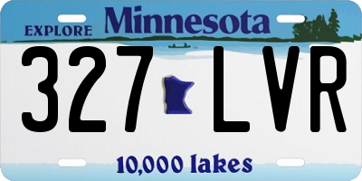 MN license plate 327LVR
