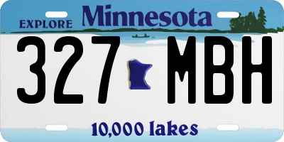 MN license plate 327MBH