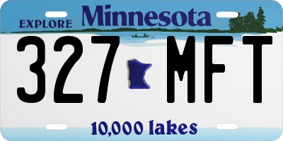 MN license plate 327MFT